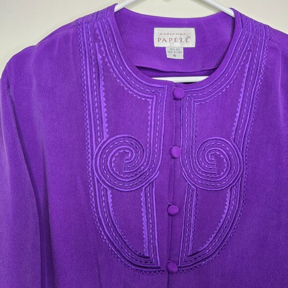 Adrianna Papell Silk Tunic and Skirt Dress Suit - Picture 3 of 11